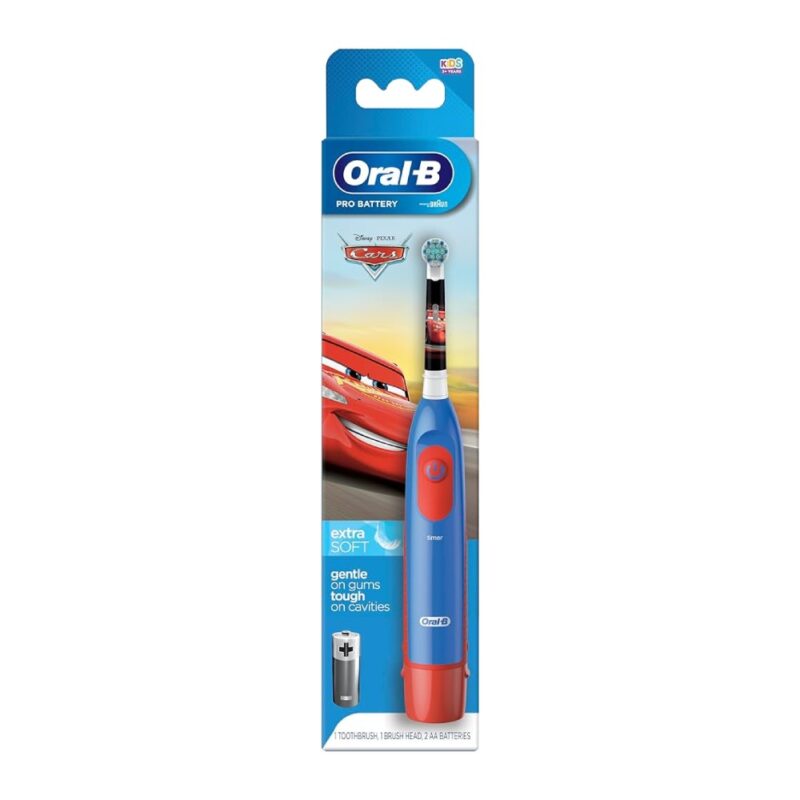 oral-b-disney-pro-battery-kids-toothbrush-1pcs مسواک برقی کودک اورال بی Oral-B Disney cars Pro Battery برس بسیار نرم بسته 1 عددی - Image 1