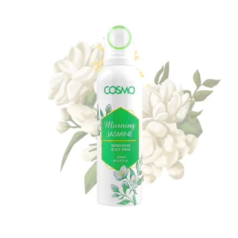 COSMO morning JASMINE 200ml اسپری بدن کاسمو رایحه یاسمین COSMO morning JASMINE حجم 200 میل - Image 1