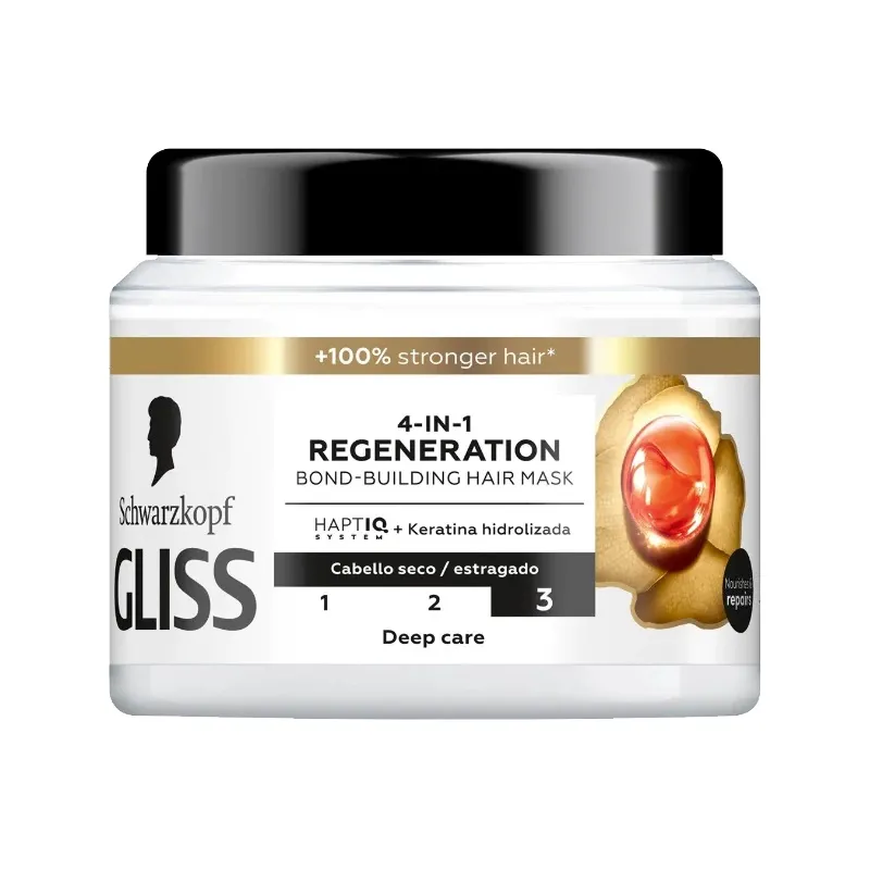 GLISS 4 IN 1 REGENERATION BOUND-BULDING HAIR MASK 400ml ماسک موی 4 در 1 گلیس Gliss REGENERATION حجم 400 میل - Image 1
