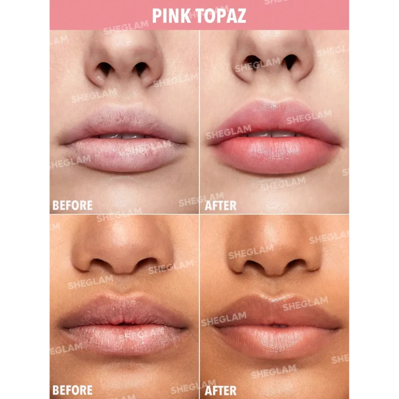 بالم لب ژله ای صورتی شیگلم SHEGLAM MELLO JELLO NOURISHING LIP BALM Pink Topaz - Image 2