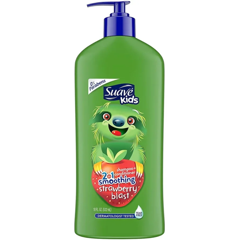 شامپو بچه و نرم کننده مو Suave Kids Smoothing Strawberry Blast 2 in 1 Shampoo رایحه توت فرنگی حجم 532 میل - Image 1