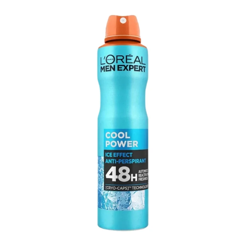 loreal-men-expert-anti-perspirant-deodorant-spray-cool-power-250ml اسپری ضد تعریق مردانه لورآل L'Oreal Cool Power حجم 250 میل - Image 1