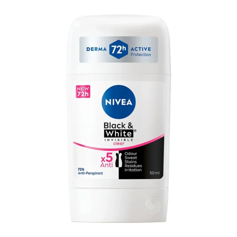 استیک ضد تعریق زنانه نیوآ Nivea Black And White Clear حجم 50 میل - Image 1