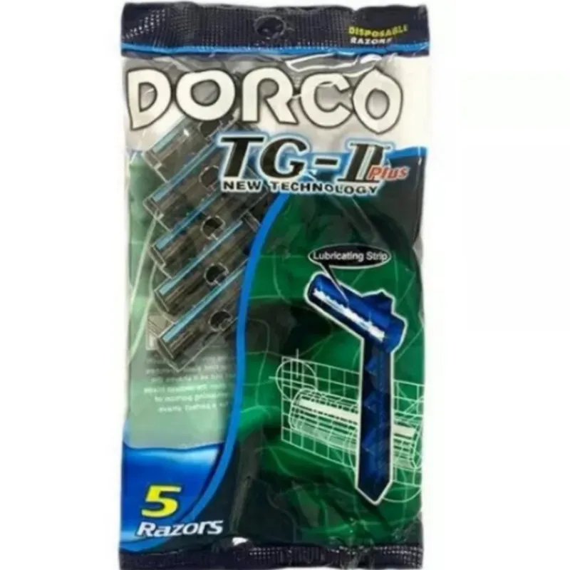 Dorco TG-II Plus 5 blades razor خود تراش مردانه دورکو Dorco TG-II Plus بسته 5 عددی - Image 1