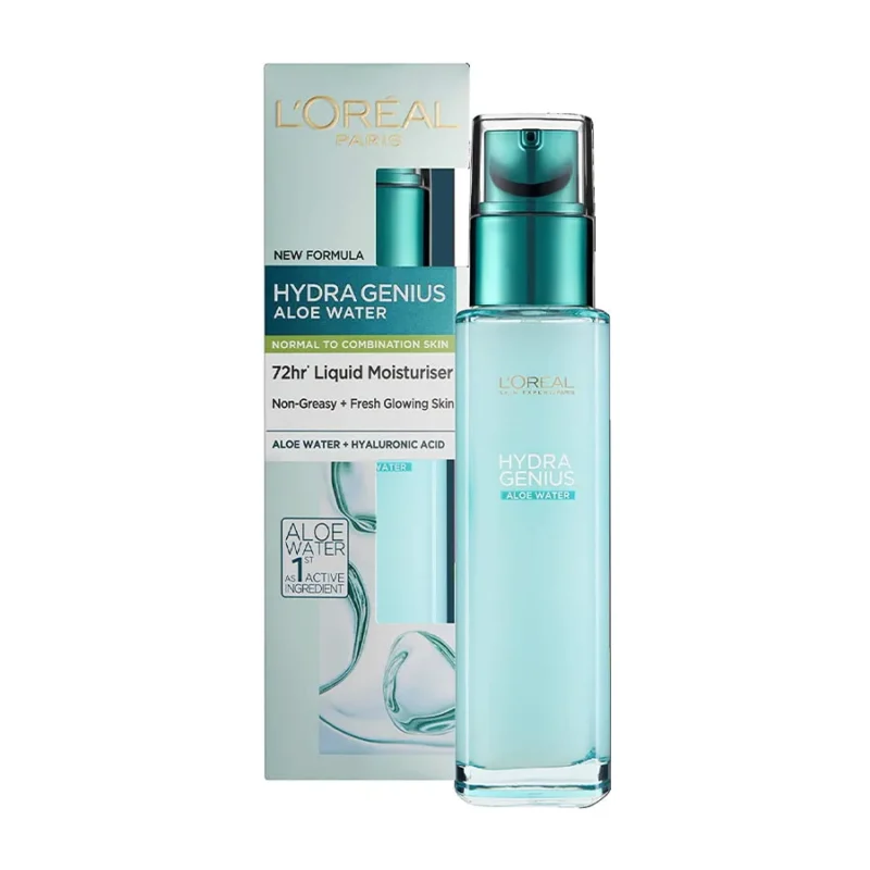 L'Oréal Paris Hydra Genius Liquid Care Moisturiser Combination Skin 70ml آبرسان هیدرا جنیوس لورال مناسب پوست نرمال تا مختلط و چرب L'Oréal combination skin حجم 70 میل - Image 1