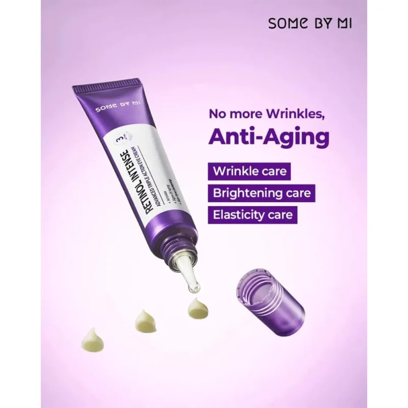کرم دور چشم 3 کاره رتینول سام بای می Some By Mi Retinol Intense Advanced Triple Action Eye Cream حجم 30 میل - Image 3