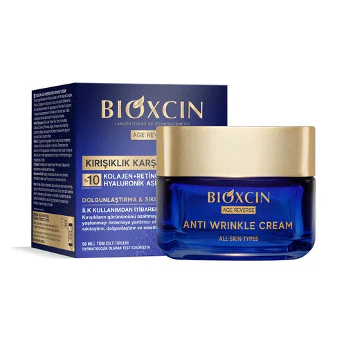 bioxin-collagen-and-retinol-anti-wrinkle-cream کرم ضد چروک بیوکسین کلاژن و رتینول Bioxcin Age Reverse Kırışıklık Karşıtı Krem حجم 50 میل - Image 1