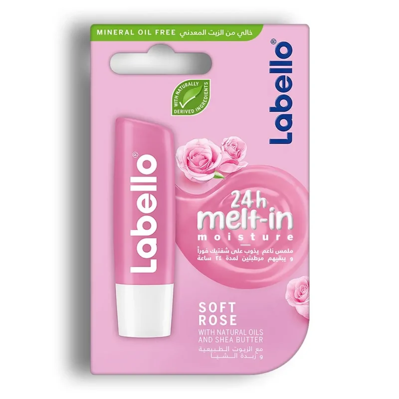 نرم کننده لب لبلو Labello 24H Melt-In Moisture Soft Rose حجم 5.5 میل - Image 1