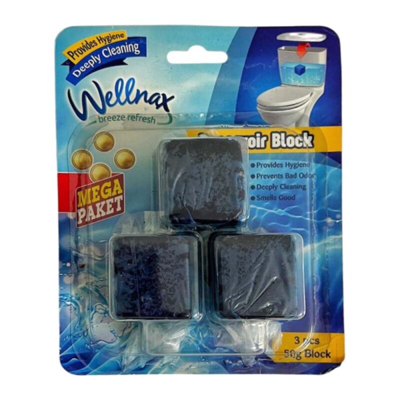 wellnax-deeply-cleaning-reservoir-block-3pcs خوشبوکننده و جرمگیر توالت فرنگی ولناکس Wellnax Deeply Cleaning بسته 3 عددی - Image 1