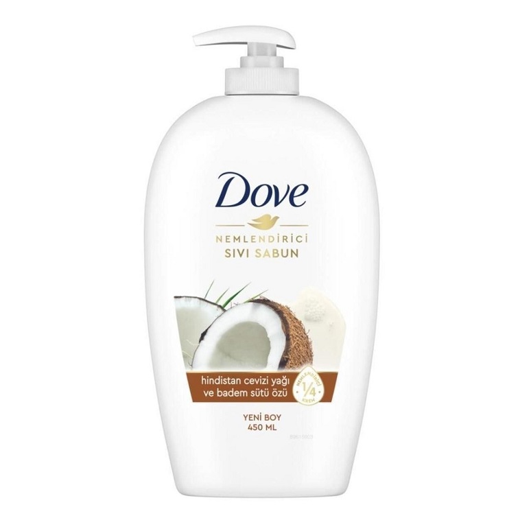 Dove Coconut and Almond Milk Liquid Soap 450 ml صابون مایع دست شیر نارگیل و بادام داو Dove Coconut and Almond Milk حجم 450 میل - Image 1