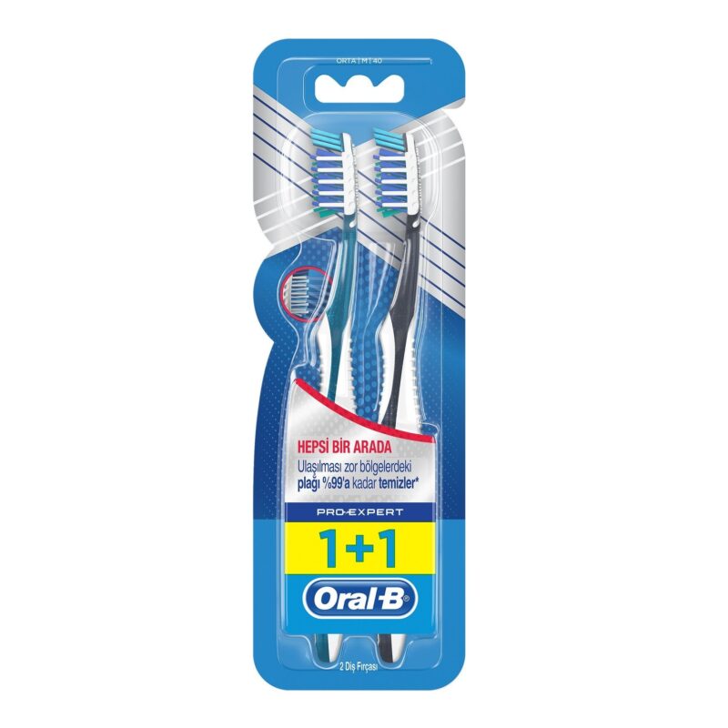 مسواک دو قلو اورال بی سری Pro-Expert All in One Oral B بسته 2 عددی - Image 1
