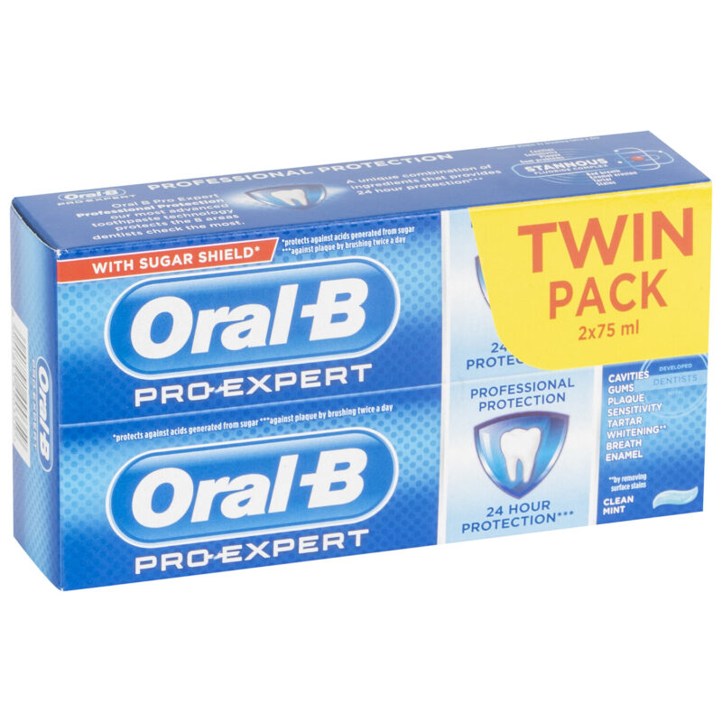 پک 2 عددی خمیردندان اورال بی تاریخ انقضا 2ماه Oral-B Pro Expert Professional Protection - Image 1