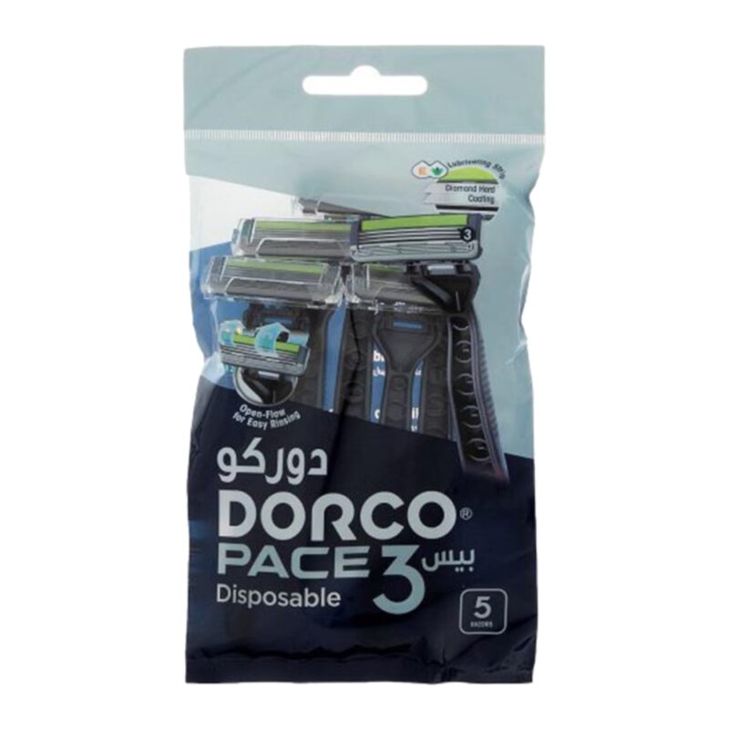 خودتراش یکبار مصرف دورکو Dorco Pace 3 تیغ سه لبه بسته 5 عددی - Image 1