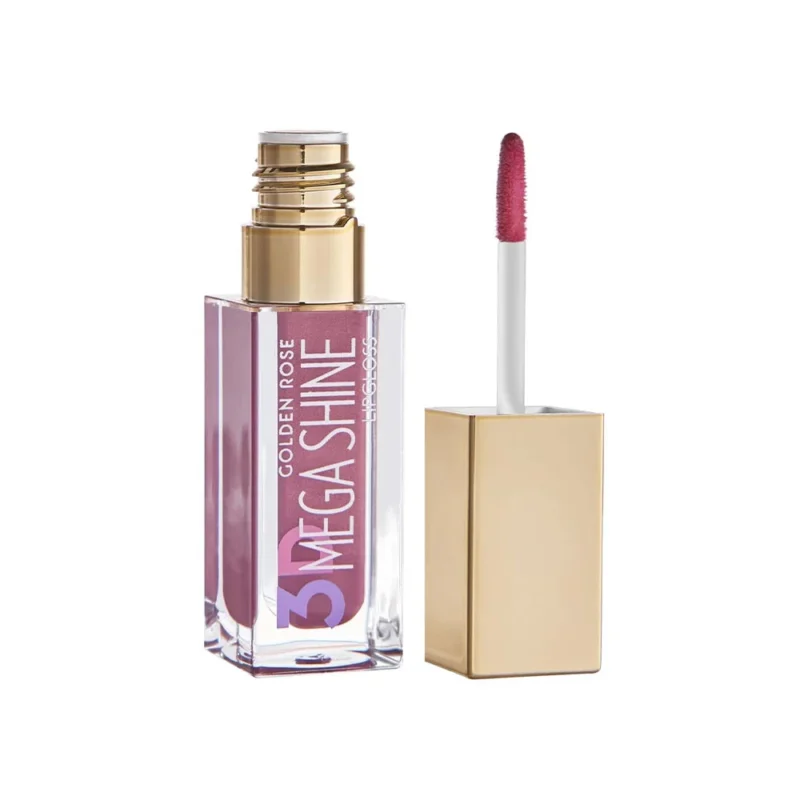 رژ لب مایع براق گلدن رز Golden Rose 3D MEGA SHINE SHIMMER شماره 118 رنگ صورتی بنفش حجم 5.2 میل - Image 1