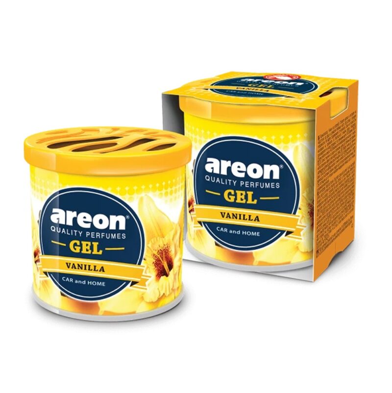 AREON Gel Vanilla Air Freshener 80 g خوشبو کننده و بو گیر کنسروی آرئون AREON Gel Vanilla Air Freshener رایحه وانیل وزن 80 گرم - Image 1