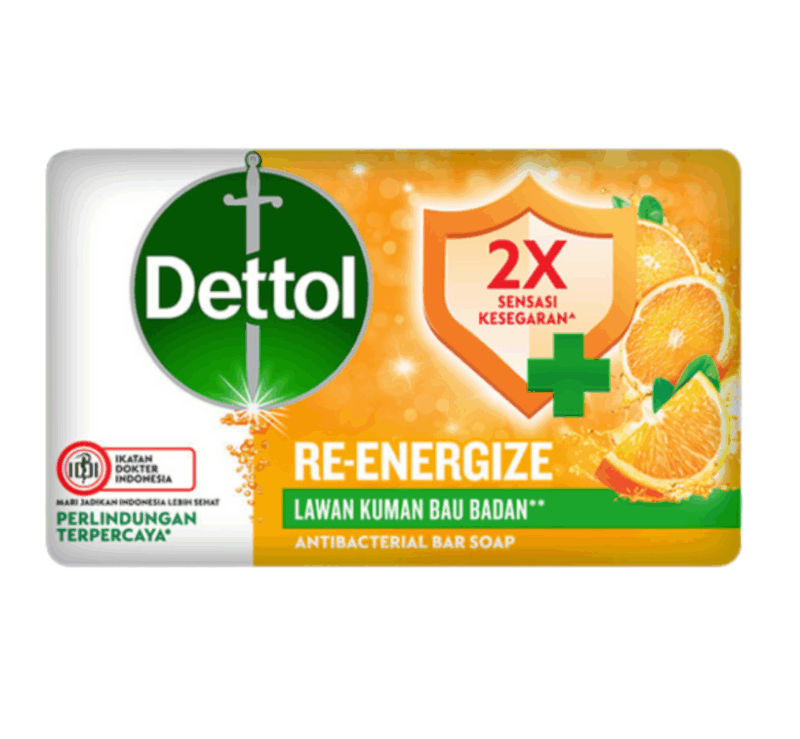 صابون آنتی باکتریال دتول Dettol Re-Energize Citrus Antibacterial Bar وزن 100 گرم - Image 1