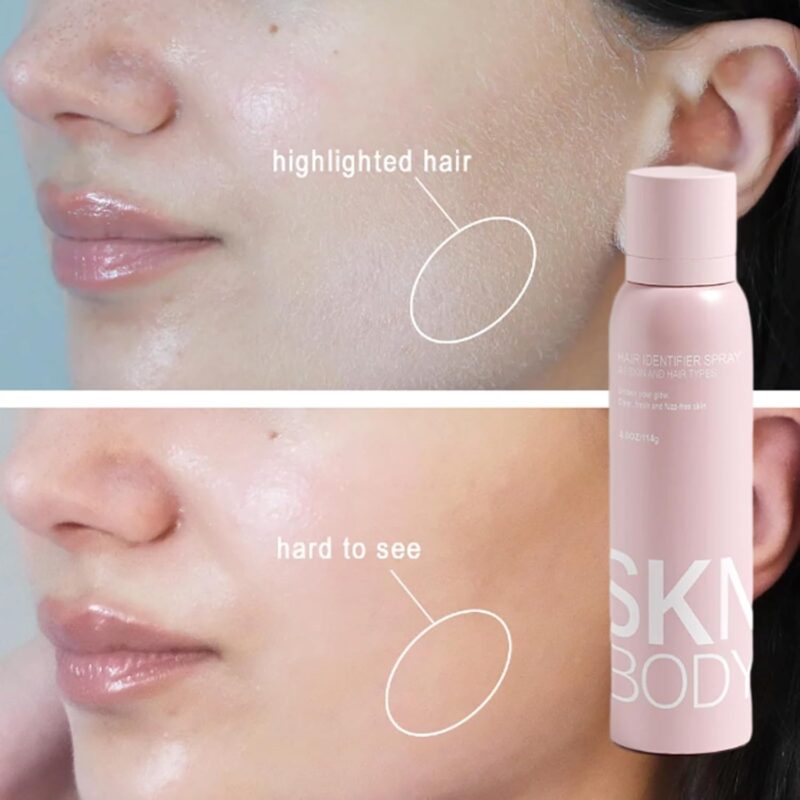 اسپری پودری اسکین بادی اصل نمایان کننده مو و پک تیغ SKNBody Hair Identifier Spray حجم 114 گرم - Image 2