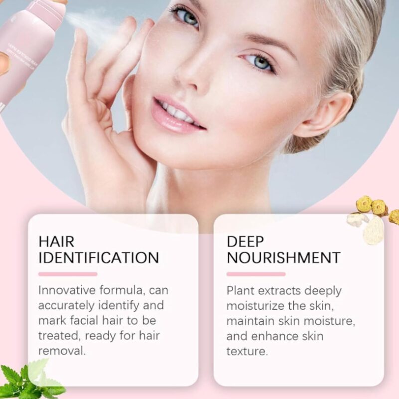 اسپری پودری اسکین بادی اصل نمایان کننده مو و پک تیغ SKNBody Hair Identifier Spray حجم 114 گرم - Image 3