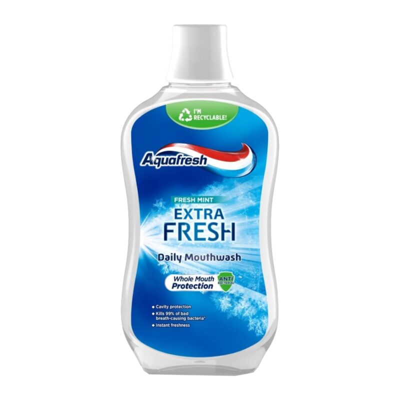 دهانشویه آکوا فرش Aquafresh Extra Fresh رایجه نعنا حجم 500 میل - Image 1