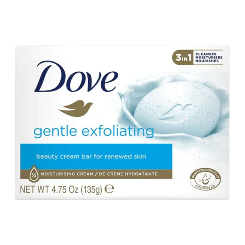 صابون زیبایی داو Dove Gentle Exfoliating لایه برداری ملایم پوست وزن 135 گرم - Image 1