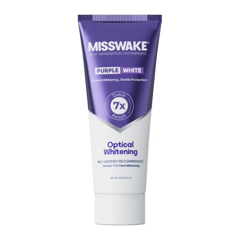 misswake-purple-white-optical-whitening-toothpaste-75ml خمیر دندان سفید کننده میسویک Misswake Purple White White Optical حجم 75 میل - Image 1