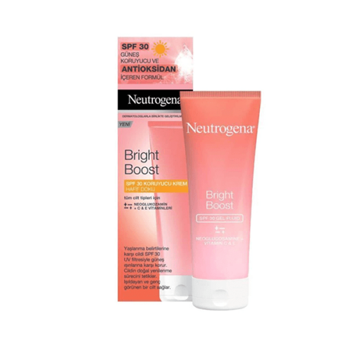 neutrogena-bright-boost-gel-fluid-spf30-50-ml ضد آفتاب روشن کننده برایت بوست نوتروژینا Neutrogena Gel Fluid Bright boost Spf 30 حجم 50 میل - Image 1