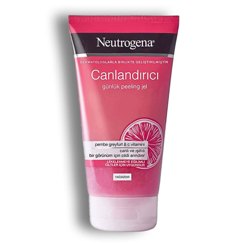 neutrogena-refreshingly-clear-daily-exfoliator-gel-with-pink-grapefruit-fragrance-150ml ژل لایه بردار روزانه Neutrogena Refreshingly Clear با عصاره گریپ فروت برای پوست مستعد لک حجم 150 میل - Image 1