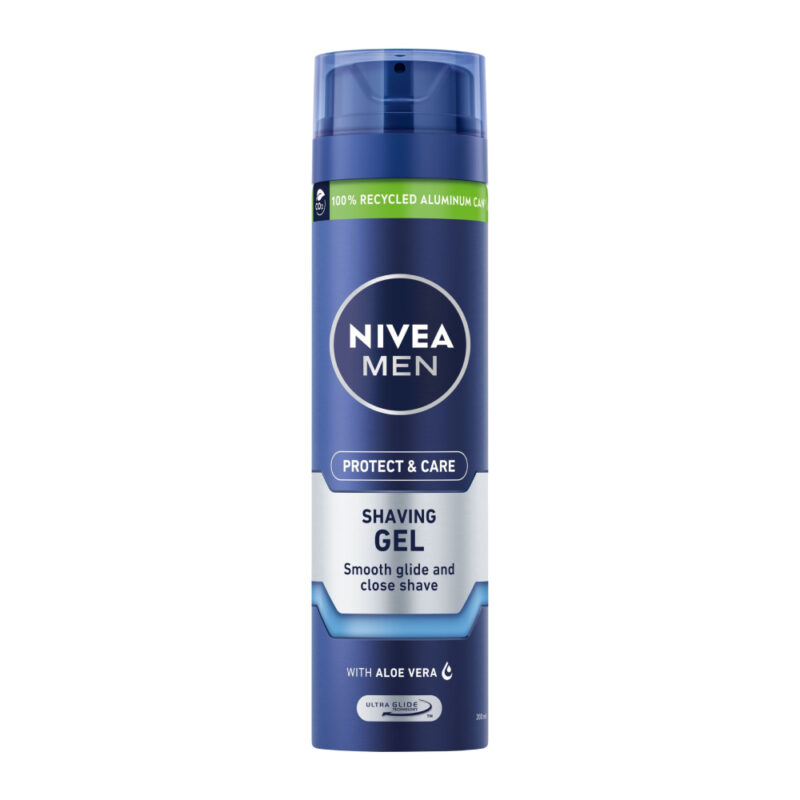 nivea-men-protect-and-care-with-aloe-vera-shaving-foam-200ml فوم اصلاح صورت نیوآ Nivea Protect And Care حاوی عصاره آلوئه ورا حجم 200 میل - Image 1
