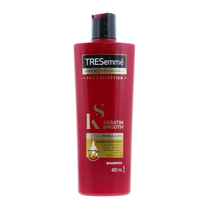 tresemme-keratin-smooth-with-marula-oil-hair-shampoo-400ml شامپو موی سر ترزمی TRESemme Keratin Smooth حاوی روغن مارولا حجم 400 میل - Image 1
