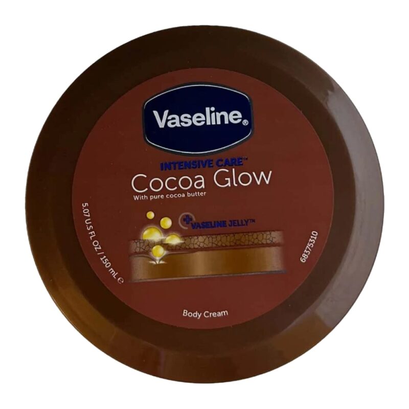 کرم بدن وازلین Vaseline Cocoa Glow حاوی کره کاکائو حجم 75 میل - Image 1