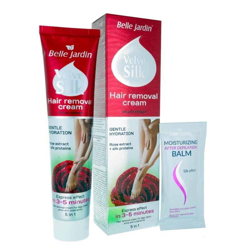 Belle Jardin Hair removal cream VELVE Silk GENTLE HYDRATION 125 ml کرم موبر بل جاردین Belle Jardin Hair removal cream VELVE Silk GENTLE HYDRATION حجم 125 میل - Image 1