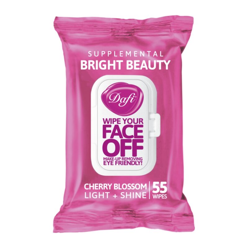 دستمال مرطوب پاک کننده آرایش دافی Dafi Bright Beauty بسته 55 عددی - Image 1