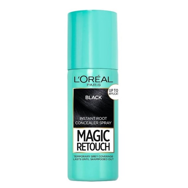 loreal-magic-retouch-root-concealer-black-75-ml اسپری کانسیلر ریشه مو لورال Magic Retouch رنگ مشکی حجم 75 میل - Image 1