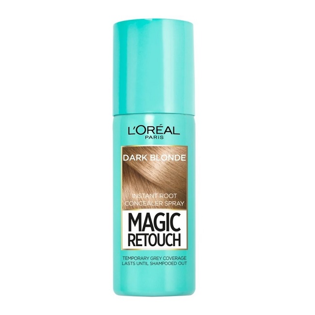 loreal-magic-retouch-root-concealer-dark-blonde-75-ml اسپری کانسیلر ریشه مو لورال Magic Retouch رنگ بلوند تیره حجم 75 میل - Image 1
