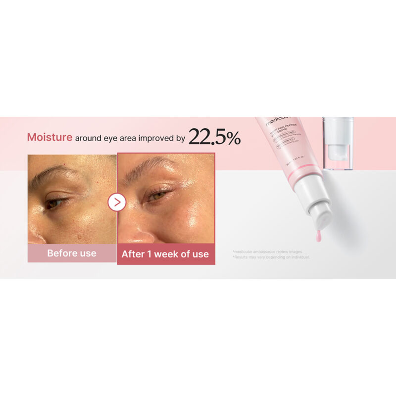 کرم دور چشم pdrn و پپتاید مدی کیوب ضد چروک و روشن کننده PDRN Pink Peptide Eye Cream حجم 30 میل medicube - Image 8