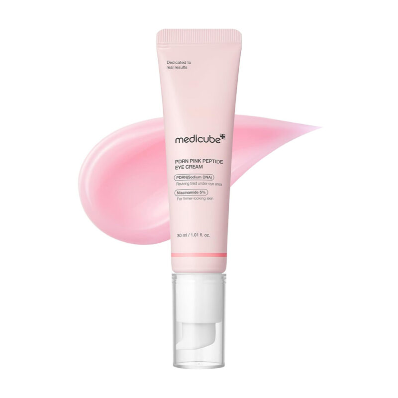 medicube-pdrn-pink-peptide-eye-cream کرم دور چشم pdrn و پپتاید مدی کیوب ضد چروک و روشن کننده PDRN Pink Peptide Eye Cream حجم 30 میل medicube - Image 1