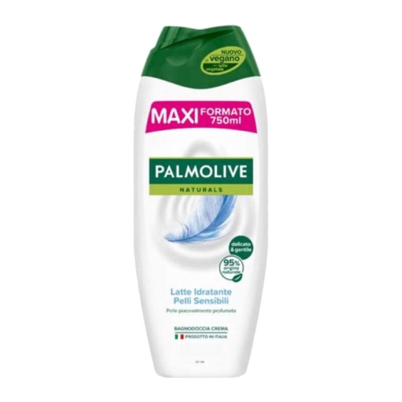 palmolive-latte-idratante-pelli-sensibili-shower-cream-750ml شامپو بدن پالمولیو Palmolive latte Idratante مناسب پوست حساس حجم 750 میل - Image 1