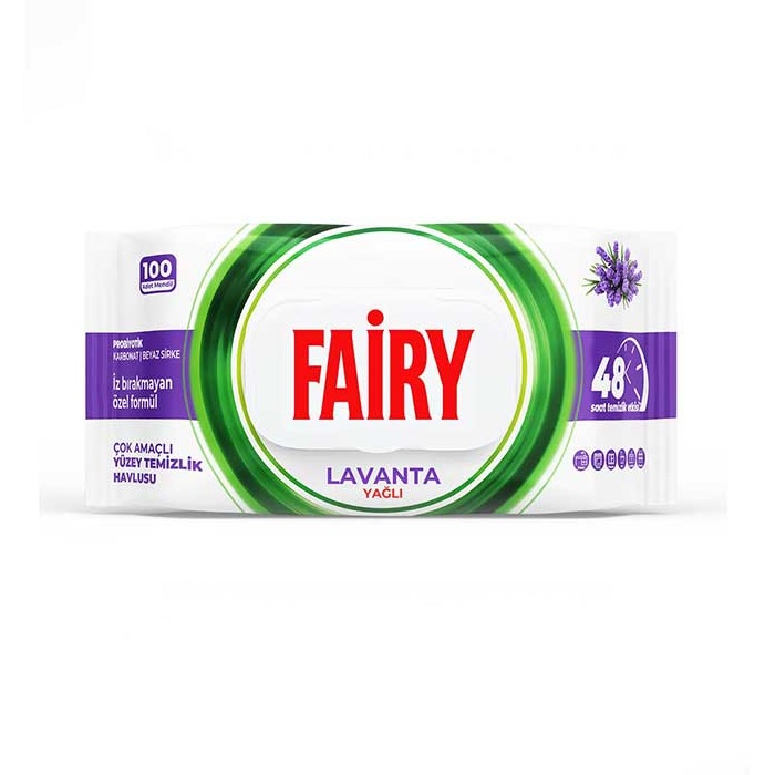 Fairy-Lavender-Scented-Multi-Purpose-Surface-Wipes-100-pieces دستمال سطوح چند منظوره فیری رایحه لوندر fairy lavender wipes بسته 100 عددی - Image 1