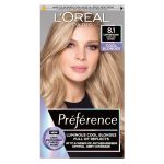رنگ موی لورال بلوند خاکستری روشن شماره 8.1 مدل L'Oreal Paris Preference cool blondes 8.1