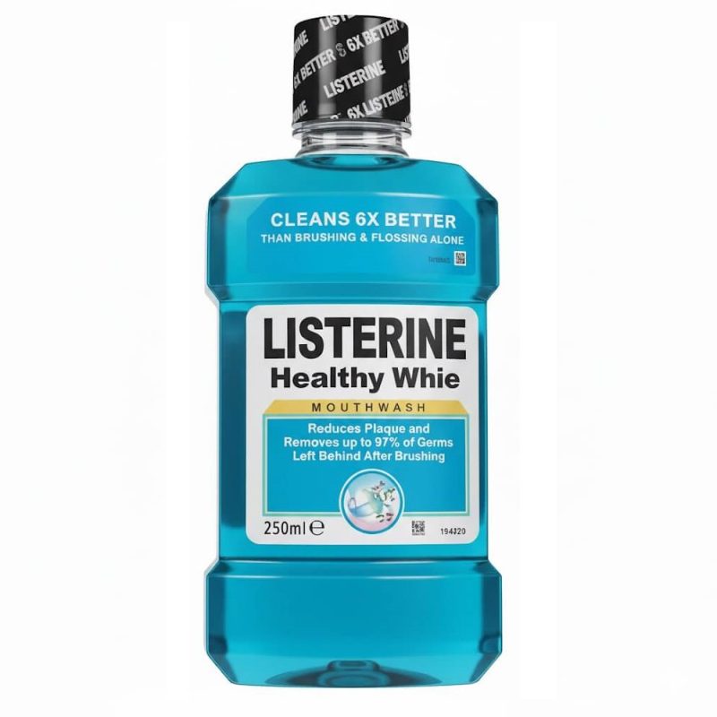 دهان‌ شویه ضد پلاک و سفید کننده لیسترین Listerine Healthy White حجم 250 میل - Image 1