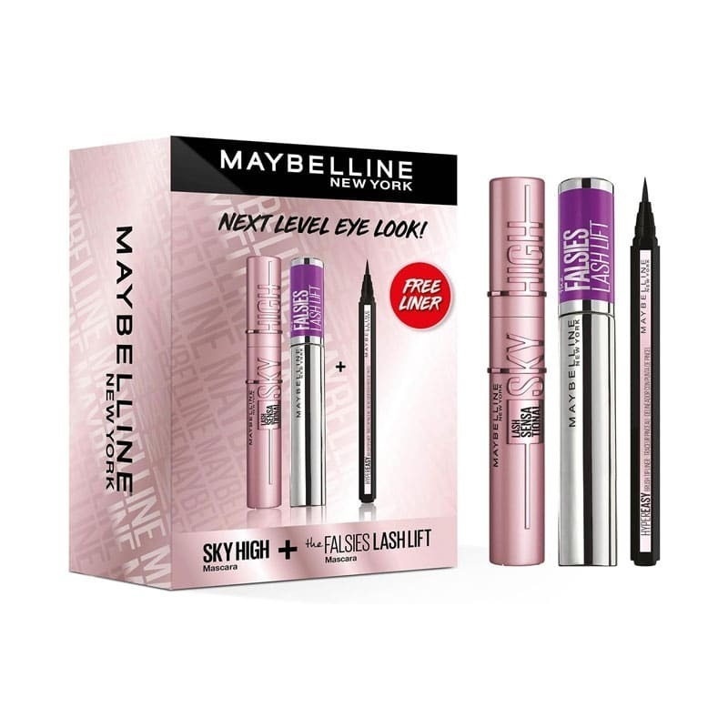 Maybelline Sky High pack of three eye Lash پک آرایشی ریمل و خط چشم میبلین Maybelline بسته 3 عددی - Image 1