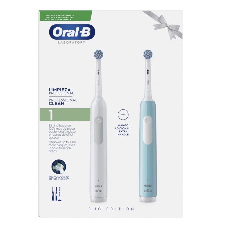 Oral B electric toothbrush 2 u. Duo edition clean professional + 2 refill مسواک برقی دوتایی اورال بی oral-b electric toothbrush 2 duo - Image 1