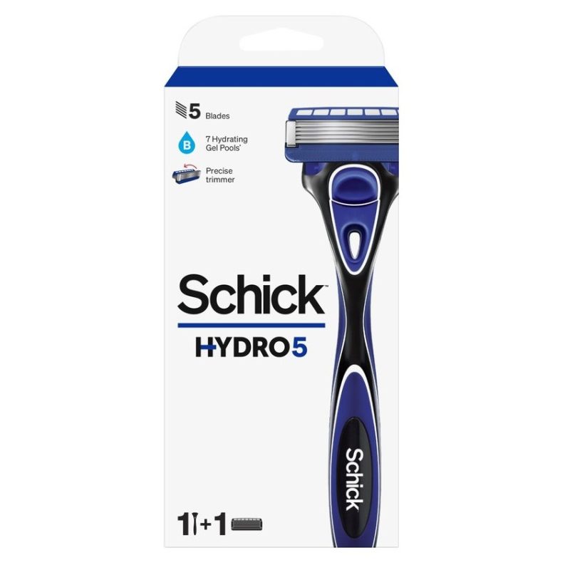 Schick Hydro 5 Razor with 1 blade Cartridge تیغ اصلاح 5 لبه مردانه شیک SCHICK Hydro5 بسته 1+1 عددی - Image 1