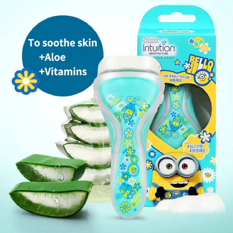 تیغ اصلاح چهار لبه زنانه شیک Schick womens Minions series razor بسته 1 عددی - Image 2
