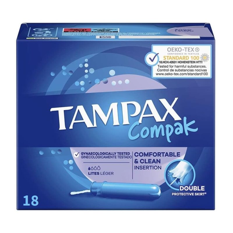 تامپون تامپکس Tampax Compak Lites Applicator Tampons تعداد 18 عددی - Image 1
