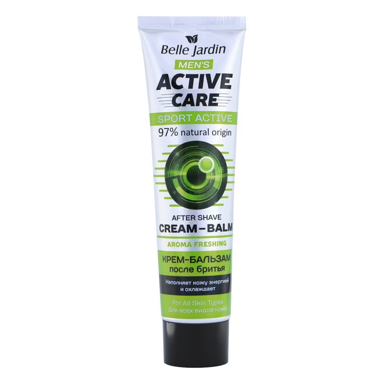 belle jardin After Shave cream-balm Sport Active 100 ml کرم بالم افترشیو مردانه اسپرت اکتیو بل جاردین Belle Jardin حجم 100 میل - Image 1