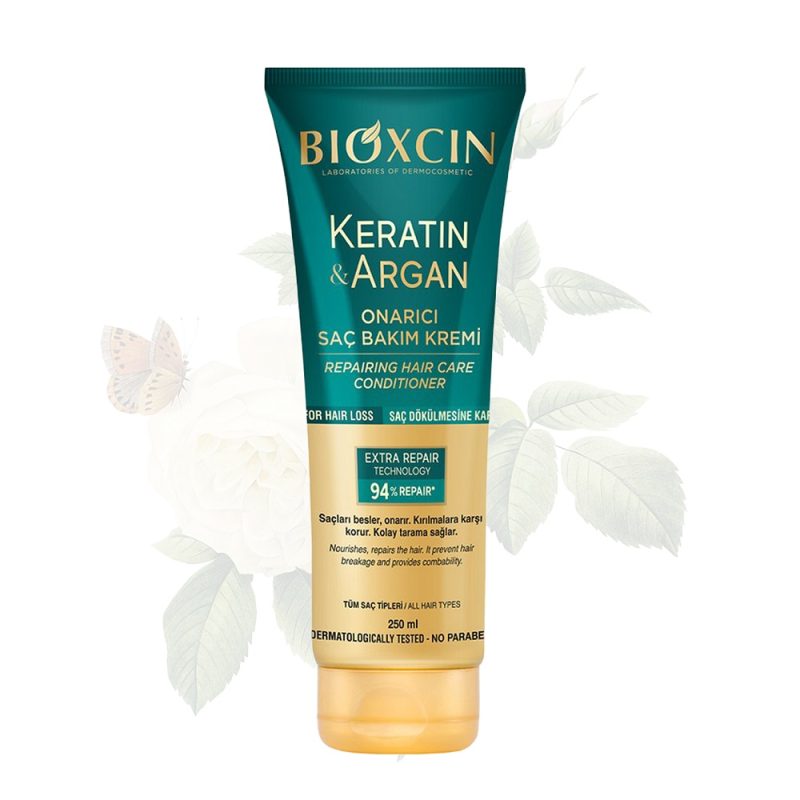 کرم مو نرم کننده و ترمیم کننده بیوکسین BIOXCIN حاوی عصاره آرگان و کراتین حجم ۲۵۰ میل - Image 1
