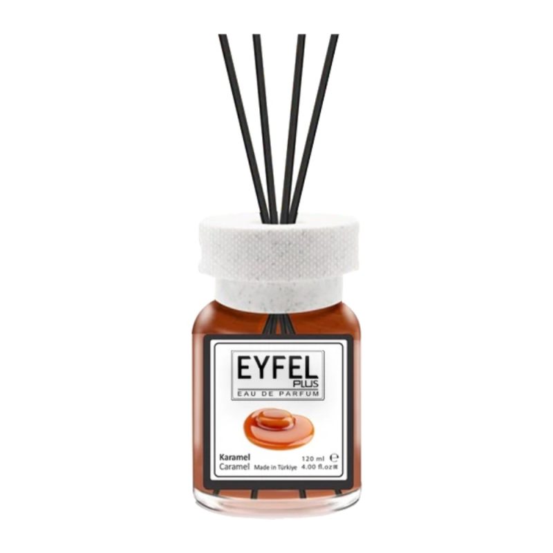 eyfel-plus-reed-diffuser-karamel-caramel-120ml خوشبو کننده هوا ایفل رایحه کارامل Eyfel Plus Caramel حجم 120 میل - Image 1