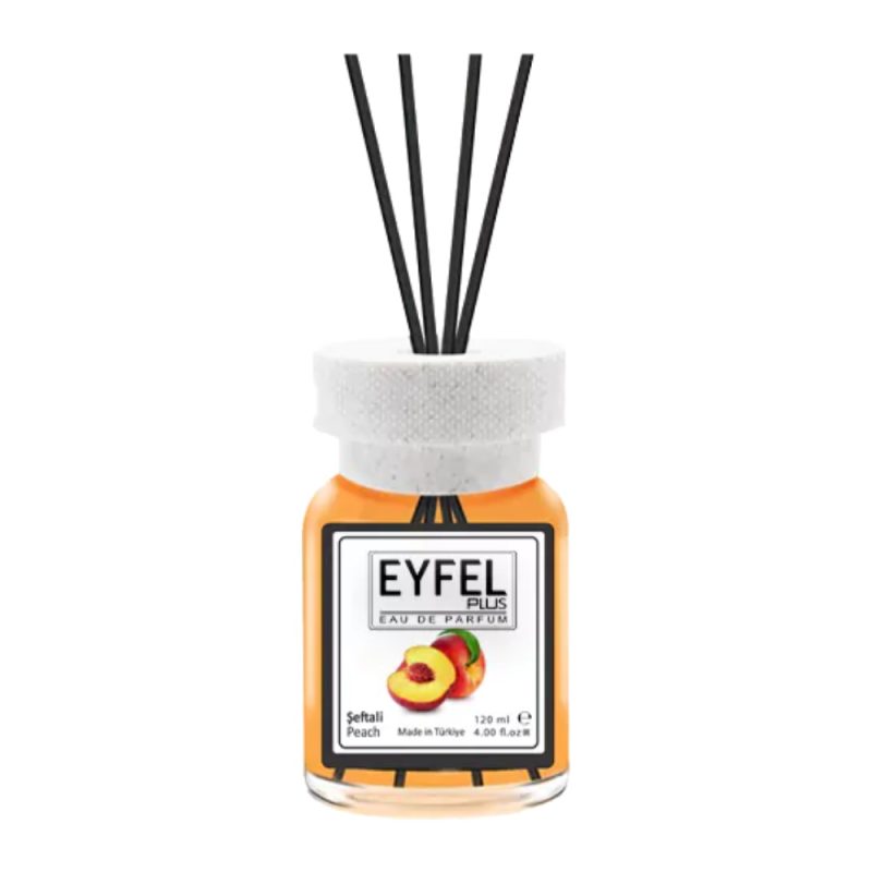 eyfel-plus-reed-diffuser-seftali-peach-120ml خوشبو کننده هوا ایفل رایحه هلو Eyfel Plus Seftali Peach حجم 120 میل - Image 1
