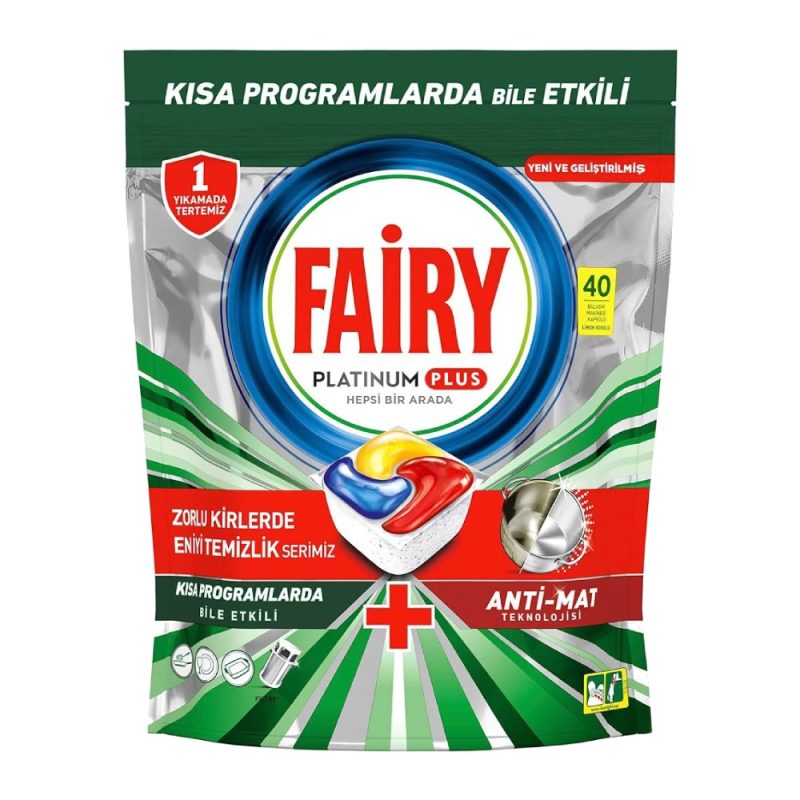 قرص ماشین ظرفشویی همه کاره فیری پلاتینیوم پلاس fairy platinum plus Hepsi Bir Arada بسته 45 عددی - Image 1